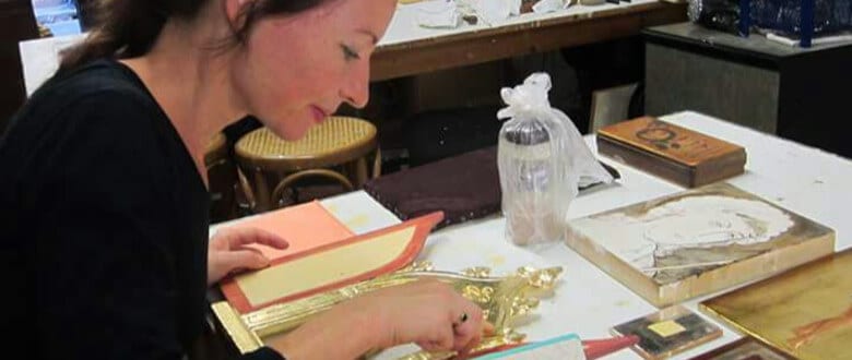 study gold leaf gilding in florence italy